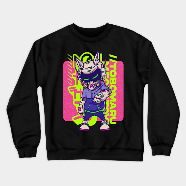 Mecha Boy Crewneck Sweatshirt by Rockartworks